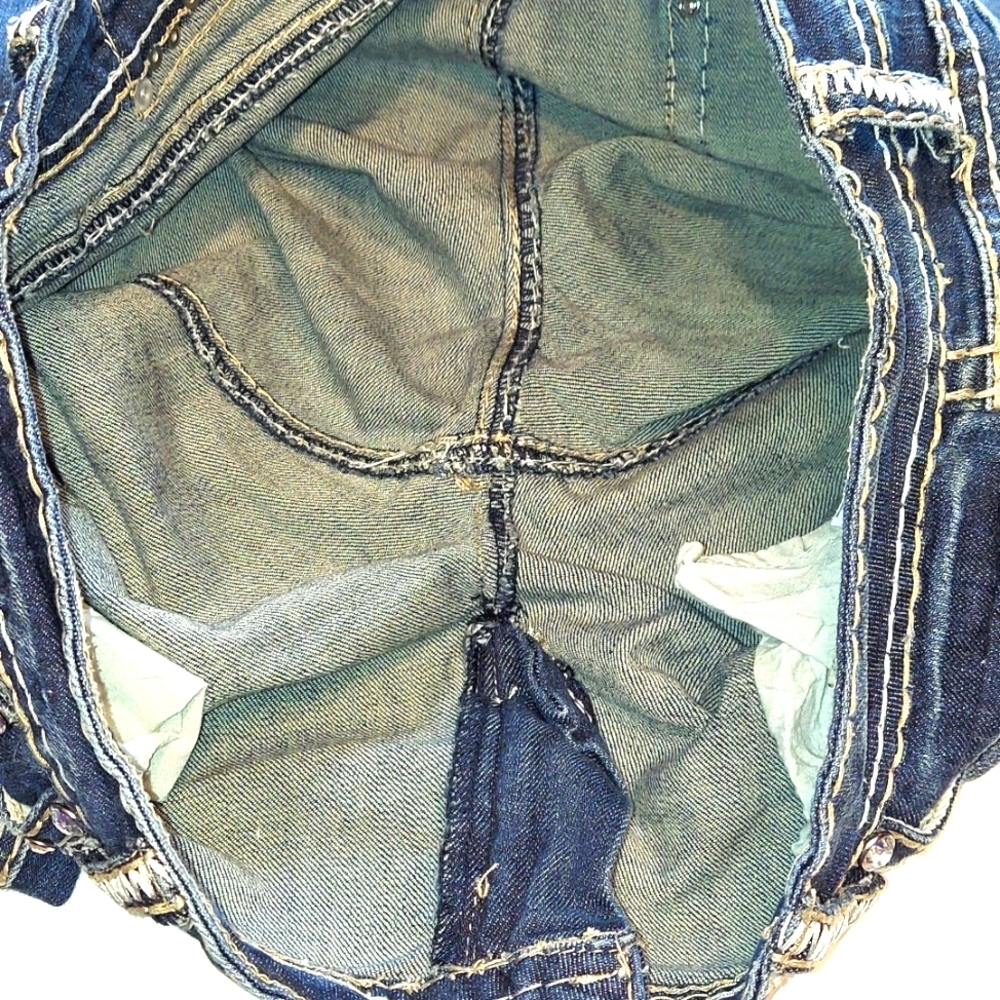 Grace in LA Distressed Flare Bootcut Jean - Picture 7 of 9